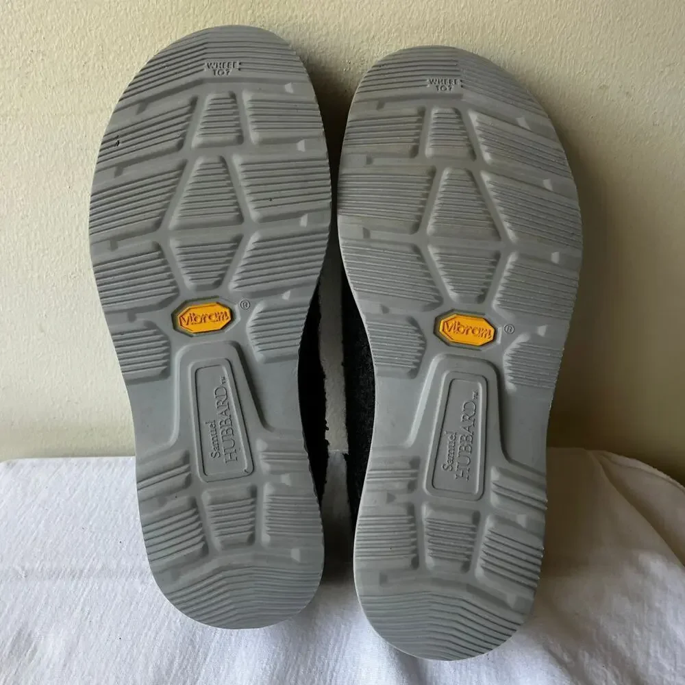 Samuel Hubbard Spring Back Men's Felt Slippers Shoes Charcoal Gray Size 9.5